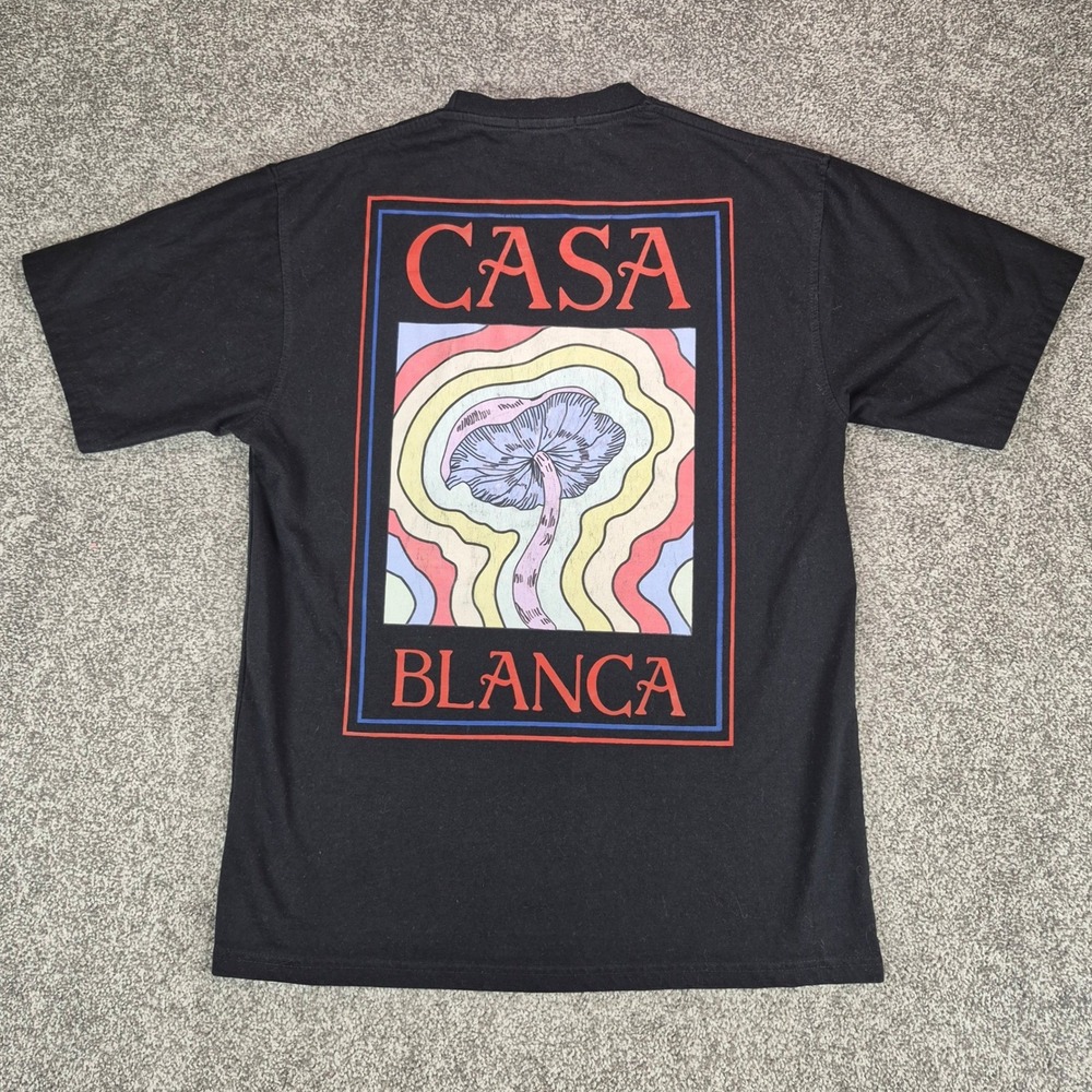 Casablanca Tennis Club T-Shirt Mens XXL Black Mind Vibrations